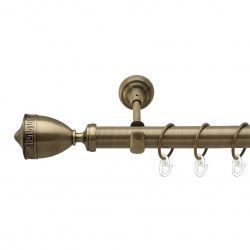 Афіна Однорядний Відкритий Гладка труба Кільце металеве Антик 