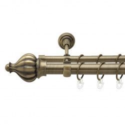 Таджа Дворядний Відкритий Гладка труба Кільце металеве Антик 