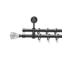 Лучетта Дворядний Відкритий Гладка труба Кільце фасонне металеве  Онікс 