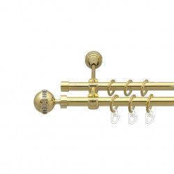 Авея Дворядний Відкритий Гладка труба Кільце металеве Золото 