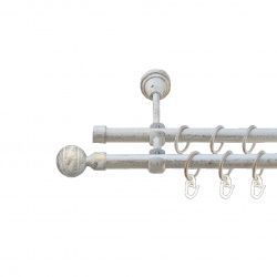 Паола Дворядний Відкритий Гладка труба Кільце металеве Біле золото 