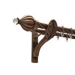 Таджа-кристал Дворядний Ретро Скручена труба Кільце фасонне металеве  Мідь 