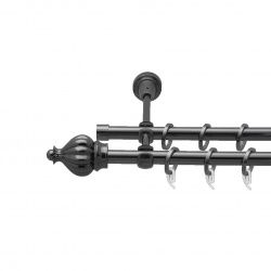 Таджа Дворядний Відкритий Гладка труба Кільце фасонне металеве  Онікс 