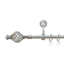 Арезо Однорядний Відкритий Гладка труба Кільце металеве Біле золото 