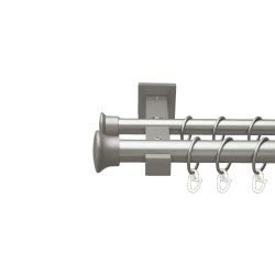 Дуо Дворядний Техно Гладка труба Кільце металеве Сатин 