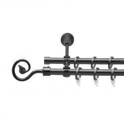 Лукка Дворядний Відкритий Гладка труба Кільце фасонне металеве  Онікс 