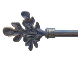 Закінчення для карнизу Orvit ЛИСТОК ДУБА 16 мм БЛАКИТЬ ЗОЛОТА 