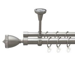 Етернія Дворядний Відкритий до стелі Гладка труба Кільце металеве Сатин 