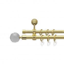 Люміера Дворядний Відкритий Гладка труба Кільце металеве Золото 