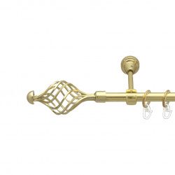 Арезо Однорядний Відкритий Гладка труба Кільце металеве Золото 