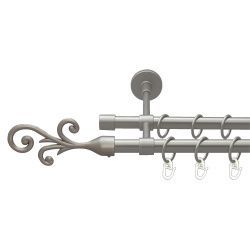 Фала Дворядний Закритий Гладка труба Кільце металеве Сатин 