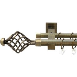 Арезо Дворядний Техно Гладка труба Кільце металеве Антик 