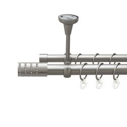 Барамелла Дворядний Відкритий до стелі Гладка труба Кільце металеве Сатин 