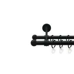 Куля болонь Дворядний Закритий Гладка труба Кільце металеве Чорний оксамит 