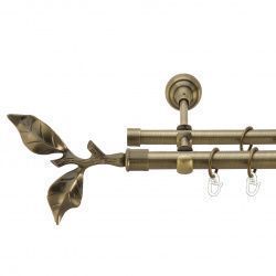 Листок троянди Дворядний Відкритий Гладка труба Кільце металеве Антик 