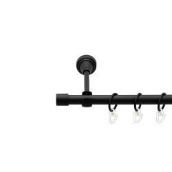 Заглушка Однорядний Відкритий Гладка труба Кільце металеве Чорний оксамит 