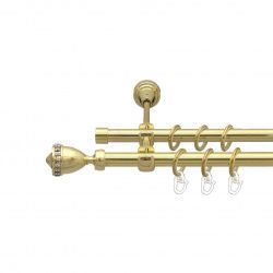 Етернія Дворядний Відкритий Гладка труба Кільце металеве Золото 