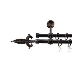 Генуя Дворядний Литий Гладка труба Кільце металеве Чорне золото 