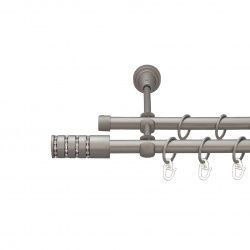 Барамелла Дворядний Відкритий Гладка труба Кільце металеве Сатин 