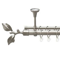 Листок троянди Дворядний Відкритий до стелі Гладка труба Кільце металеве Нержавіюча сталь 