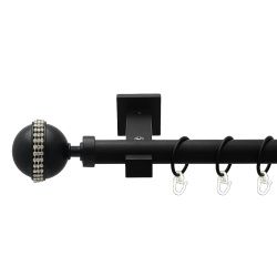 Авея Однорядний Техно Гладка труба Кільце металеве Чорний оксамит 