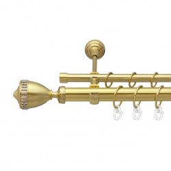 Етернія Дворядний Відкритий Гладка труба Кільце металеве Золото 