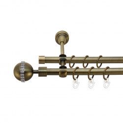 Авея Дворядний Відкритий Гладка труба Кільце металеве Антик 