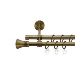 Люксор Дворядний Закритий Гладка труба Кільце металеве Антик 