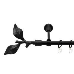 Листок троянди Однорядний Відкритий Гладка труба Кільце металеве Чорний оксамит 