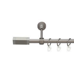 Квадро Однорядний Відкритий Гладка труба Кільце металеве Сатин 