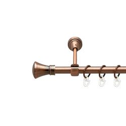 Люксор Однорядний Відкритий Гладка труба Кільце металеве Мідь 