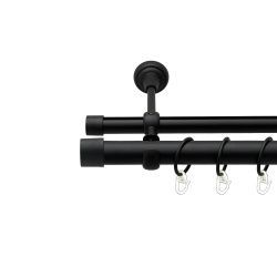 Заглушка Дворядний Опозитний Гладка труба Кільце металеве Чорний оксамит 