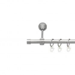 Заглушка Однорядний Відкритий Гладка труба Кільце металеве Хром 