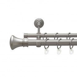 Люксор Дворядний Відкритий Гладка труба Кільце металеве Сатин 