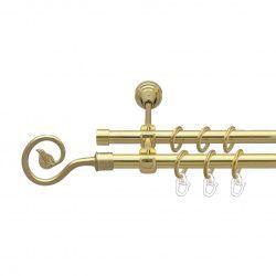 Лукка Дворядний Відкритий Гладка труба Кільце металеве Золото 