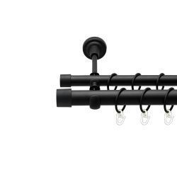 Заглушка Дворядний Відкритий Гладка труба Кільце металеве Чорний оксамит 