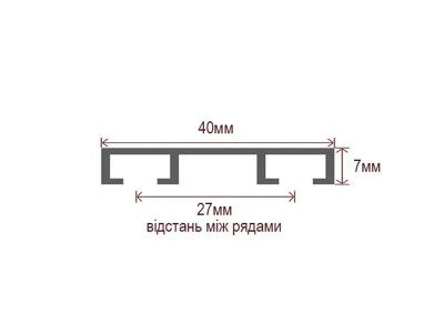 Алюмінієвий профіль Orvit стандарт для штор