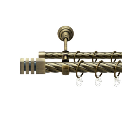 Акорда Дворядний Відкритий Скручена труба Кільце металеве Антик 