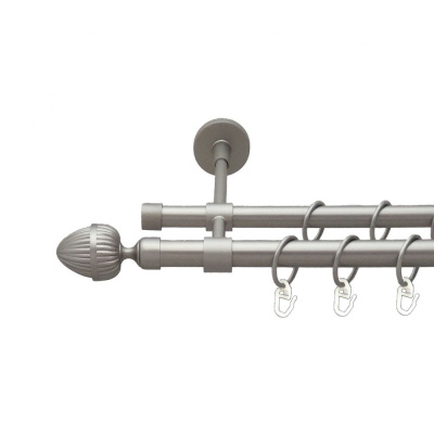 Одеон Дворядний Закритий Гладка труба Кільце металеве Сатин 