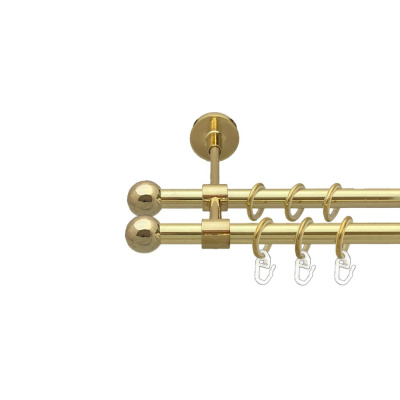 Куля болонь Дворядний Закритий Гладка труба Кільце металеве Золото 