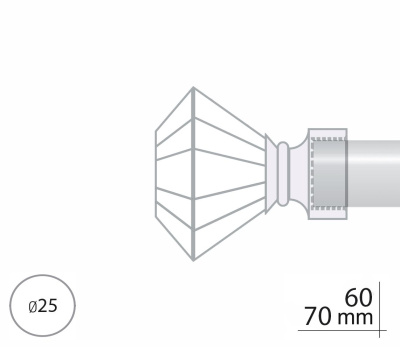 Закінчення для карнизу Orvit СПЕКТРАЛІЯ 25 мм МІДЬ 