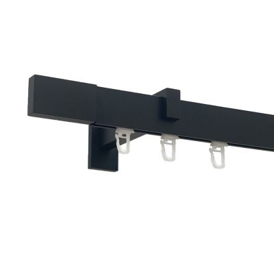 Карниз Square line Квадро  15 см Чорний оксамит 240 см