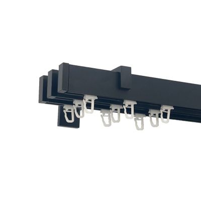 Карниз Square line Заглушка  11-14-17 см Чорний оксамит 320 см