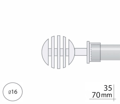 Закінчення для карнизу Orvit ВЕРОНА 16 мм ЗОЛОТО 