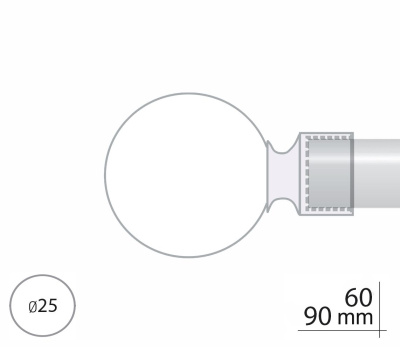 Закінчення для карнизу Orvit СЕПІЯ 25 мм АНТИК 