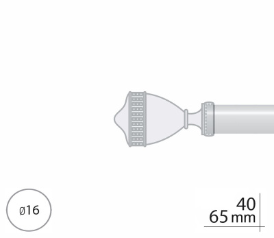 Закінчення для карнизу Orvit ЕТЕРНІЯ 16 мм ЗОЛОТО 