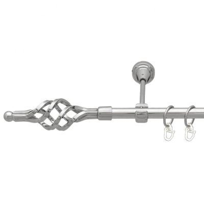 Ажур мала Однорядний Відкритий Гладка труба Кільце металеве Хром 