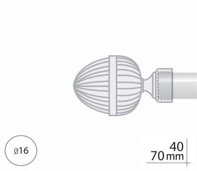 Закінчення для карнизу Orvit ОДЕОН 16 мм САТИН 