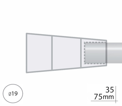 Закінчення для карнизу Orvit ВАЛЕО 19 мм АНТИК - ЗОЛОТО МАТОВЕ 