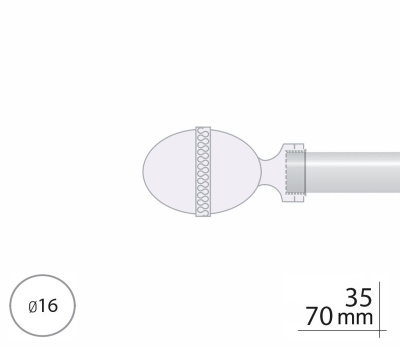 Закінчення для карнизу Orvit ФАРЖЕ 16 мм ЗОЛОТО 